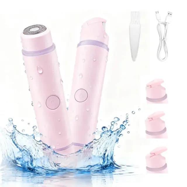 2-in-1 Bikini Trimmer for Women – Painless Electric Razor, Waterproof