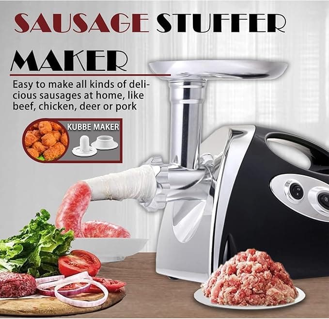 Electric Meat & Sausage Grinder Machine, Stainless Steel Blades