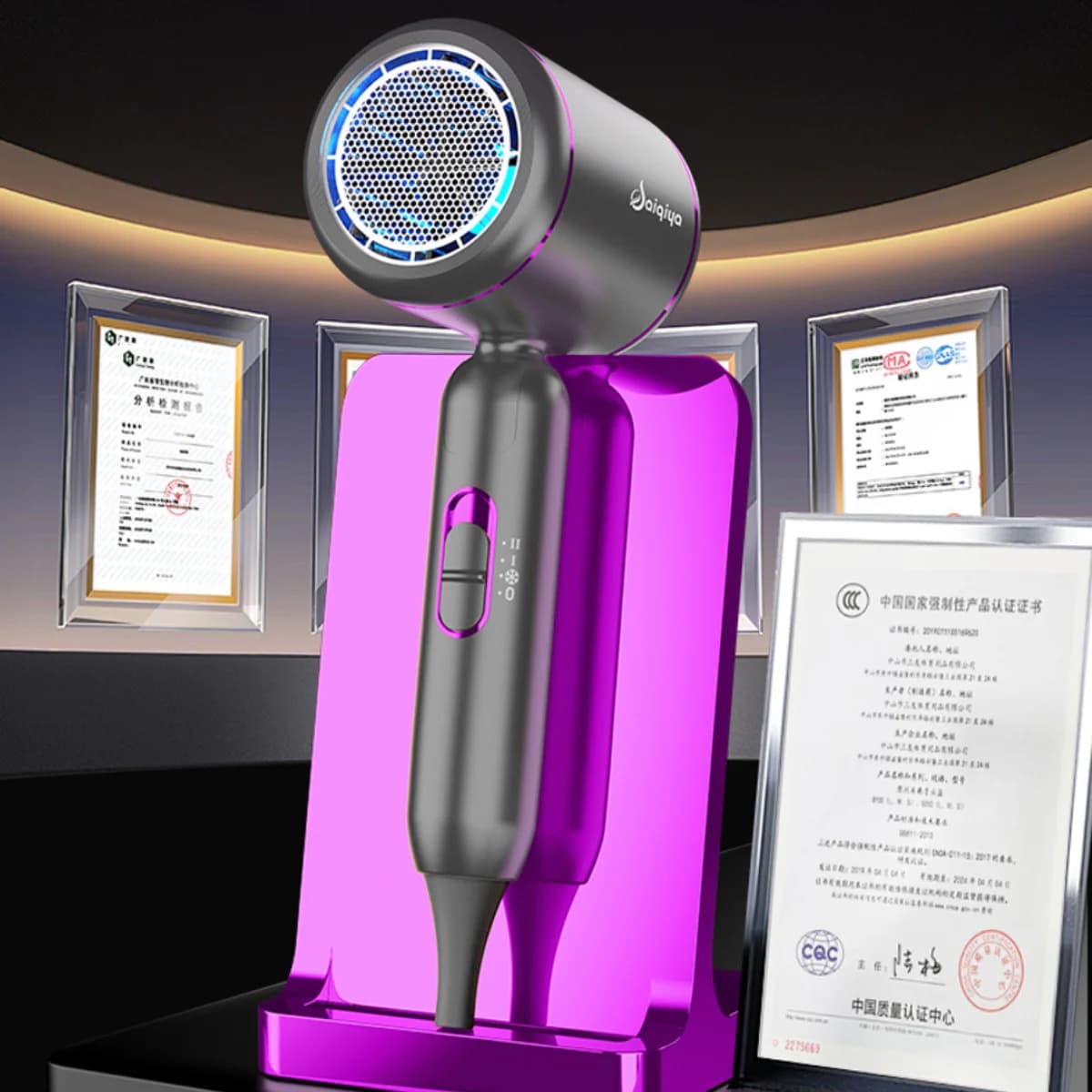 Hair Dryer with 20000 RPM Motor and Concentrator Nozzle